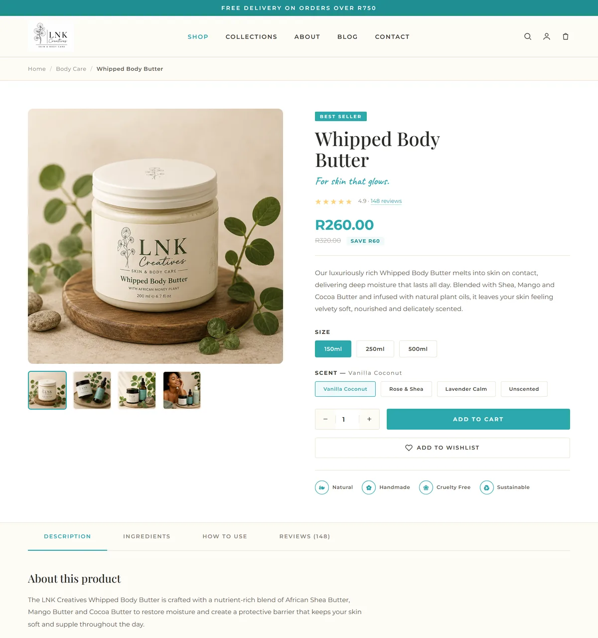 LNK Creatives online store product page