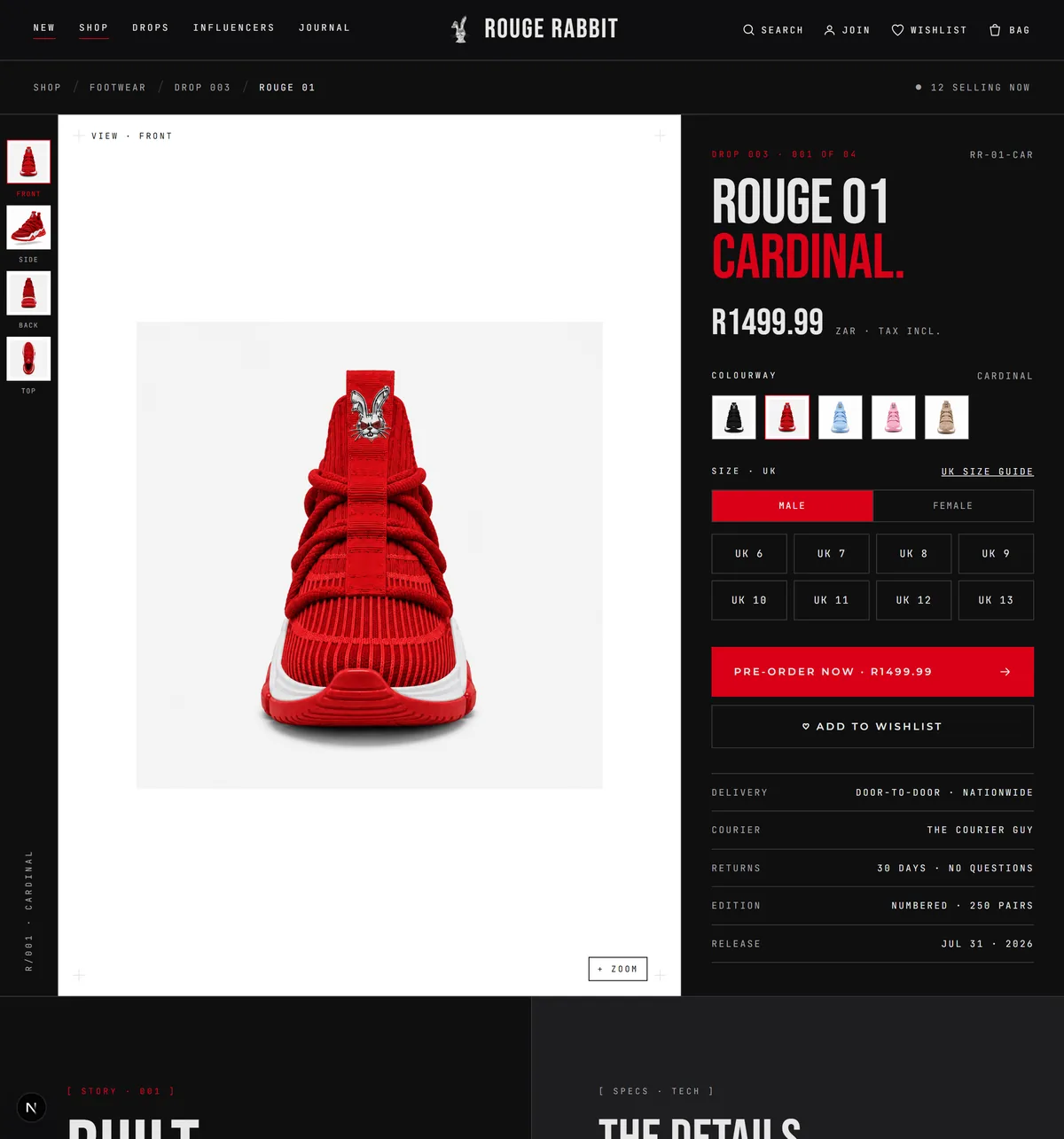 Rouge Rabbit online store product page